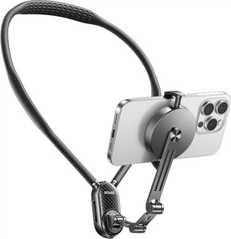 Держатель для телефона на шею RTAKO NH01-M MagSafe Magnetic Neck-Mounted Phone Holder Black (6942063227786)