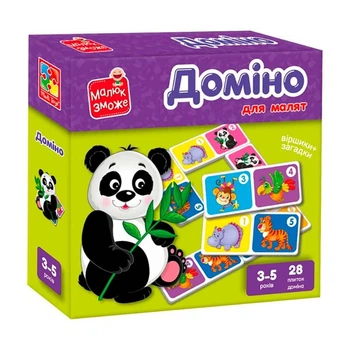 Настільна гра Vladi toys Доміно. "Зоопарк" VT2100-07