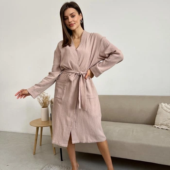 Халат жіночий Муслін 2XL латте Cosy M18L