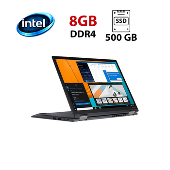 Ультрабук-трансформер Lenovo ThinkPad X13 Yoga G1 / 13.3" (1920x1080) IPS Touch / Intel Core i5-10210U (4 (8) ядра по 1.6 - 4.2 GHz) / 8 GB DDR4 / 500 GB SSD / Intel UHD Graphics / WebCam б/у