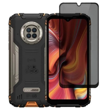 Защитное стекло Fiji Privacy для Doogee S96 / S96 Pro / S96 GT антишпион Anti-peeping полная проклейка черный