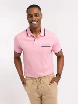 Поло длинное мужское U.S. Polo Assn 11D913-9800A(PINK SUNSET HEATHER) XL Розовое (786662305096)