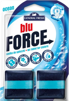 Кубик для зливного бачка General Fresh Blu Force Океан 50 г х 2 шт (5900785450005)