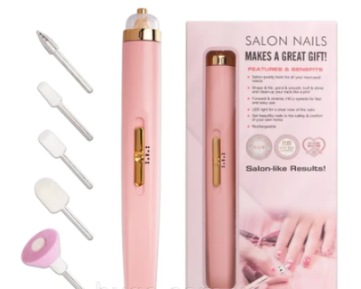 Фрейзер міні апарат для манікюру Flawless Salon Nails багатофункціональні насадки компактний дизайн
