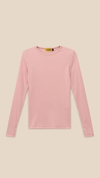 Лонгслив однотонный женский LAWA WBC02328 M Розовый shop (2000999483943)