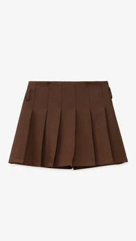 Юбка-шорты однотонная женская GENUA 269 2XL Коричневый shop (2000999479137)