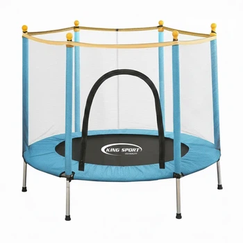 Батут-манеж детский 140 см King Sport BLUE с сеткой (синий)