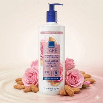 Лосьйон для тіла Avon Care з мигдальним молочком і трояндовою водою, 720 мл