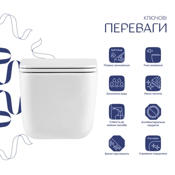 Готове рішення Qtap для ванної кімнати: підвісний унітаз Gemini Ultra Quiet 520×360×350 + комплект інсталяції Nest 4 в 1 (кругла клавіша White)