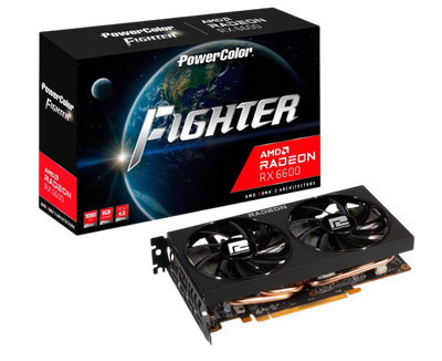 Видеокарта AMD Radeon RX 6600 XT 8GB PowerColor Fighter (AXRX 6600 8GBD6-3DH) Б/У