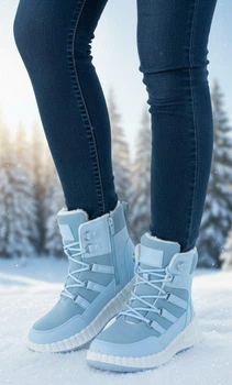 Ботинки женские No brand С420 зимние голубые 36 23 см