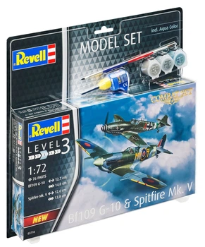 Model do składania Revell 1:72 Bf109G-10 i Spitfire Mk.V. REV-63710EV-63710 (4009803637105)