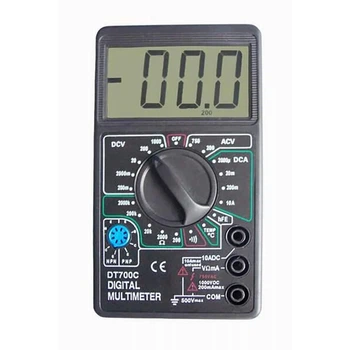 Мультиметр Digital DT700C карманный с высоким дисплеем для измерения напряжения тока сопротивления температуры и проверки диодов
