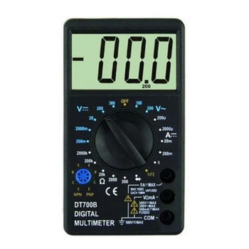 Мультиметр Digital DT700B кишеньковий з великим екраном для вимірювання напруги струму опору діодів та транзисторів