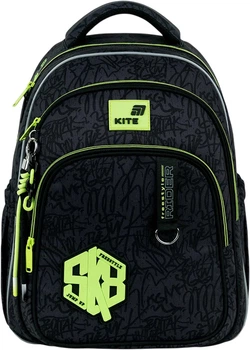 Рюкзак шкільний Kite 763M для хлопчика Чорний 39x29.5x14.2см 15л легкий Ортопедичний 1-4 клас спинка Ergo Kids (K26-763M-3)