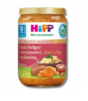 Пюре HiPP BIO Булгур з овочами, нутом і яловичиною 220 г 9+ місяців