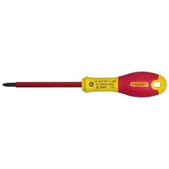 Викрутка електрика STANLEY "FatMax VDE 1000V" ізольована з жалом під шліц Ph2х125мм (0-65-416)