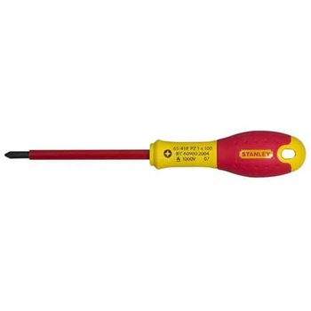 Викрутка електрика STANLEY "FatMax VDE 1000V" ізольована з жалом під шліц Pz0х75мм (0-65-417)