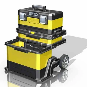 Скринька STANLEY "Rolling Workshop", 568x730x389мм, на колесах, металопластмасовий, жовтий. (1-95-621)