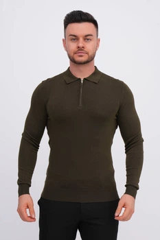 Джемпер поло трикотаж K.O.R 35166 Кофейный (№2 coffee) 3XL