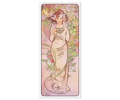 Постер CP Цветы: Роза 1898, Альфонсо Муха 52х120 см (206)