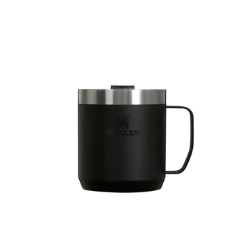 Термокружка з ручкою 350мл, нержавіюча сталь STANLEY Classic Camp Mug Black 2.0 10-13094-0081
