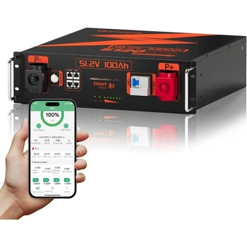 Накопичувач енергії HumsiENk 5,12 Вт LiFePO4 3U (HS48V100AH100RACK-3U-EU)