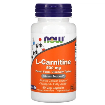 L-карнітин Now Foods (L-Carnitine) 500 мг 60 капсул (NOW-00072)
