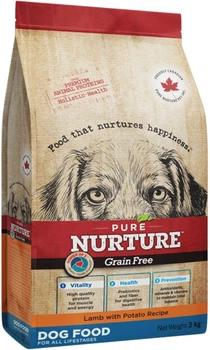 Сухий беззерновий корм Pure Nurture Grain Free Power of 3 з ягням та картоплею для собак будь-якого віку 3 кг (614141030224)