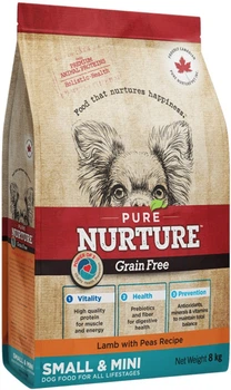 Сухий беззерновий корм Pure Nurture Grain Free Power of 3 з ягням та горохом для собак малих та мініатюрних порід будь-якого віку 8 кг (614141030231)