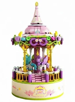 Конструктор серія Fairy tale Magic Carousel Музична скринька Карусель 430 деталей