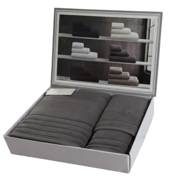 Набір рушників Maison D'or Caresse Grey мікрокотон 40-60 см, 50-100 см, 90-150 см сірий