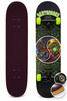 Скейтборд деревянный дракон SP-Sport Skateboard Dragon 4411-8 размер 78х20см Black-Multicolor