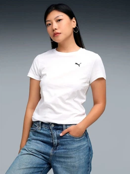 Футболка хлопковая женская Puma Ess Tee 68237402 M White (4067983406027)