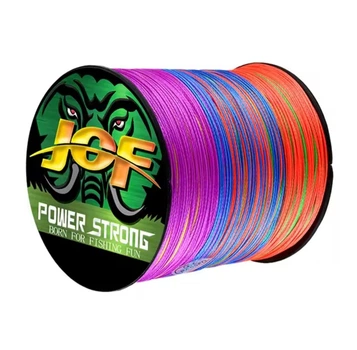 Шнур рибальський плетений чотирижильний JOF ×4 300 м #1.0 0.16 мм 18 lb 8.16 kg multicolor