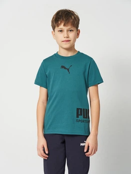 Подростковая футболка для мальчика Puma Sport Graphic 69253541 146-152 см Emerald Ice (4069161363870)