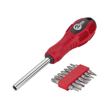 Викрутка магнітна 1/4" з комплектом насадок 15 од INTERTOOL HT-0415