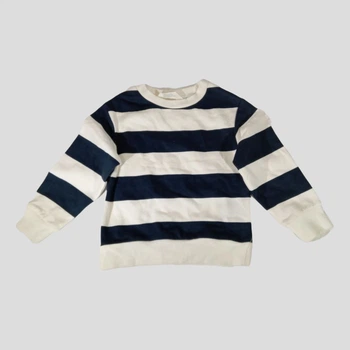 Світшот на флісі H&M 98/104 Білий 1173514_син.смужка