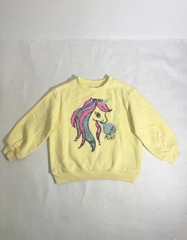 Світшот на флісі H&M 104 Жовтий 1068811_єдиноріг
