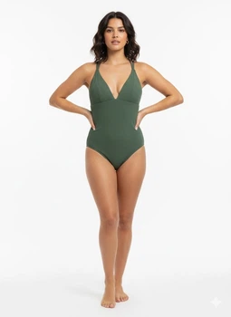 Купальник H&M L Хаки 1142435