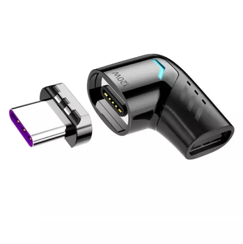 Адаптер Magnetic Type-C 120W кутовий 90 градусів Бiлий