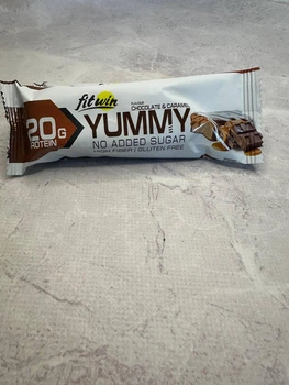 Батончик Yummy FitWin "Шоколад и карамель" без сахара, 55 г