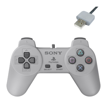 Геймпад Проводной Sony PlayStation 1 Classic Mini SCPH-1000R USB PC ПК Grey 1.5m Б/У
