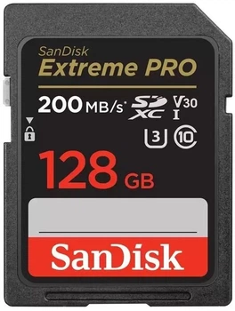 Карта пам'яті SanDisk SD 128GB UHS-I V30 200MB/s Червона (694938)