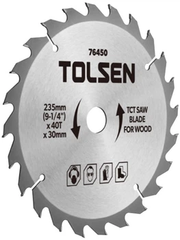 Диск пильный по дереву, 235х40Tх30мм Tolsen (2000003418008)
