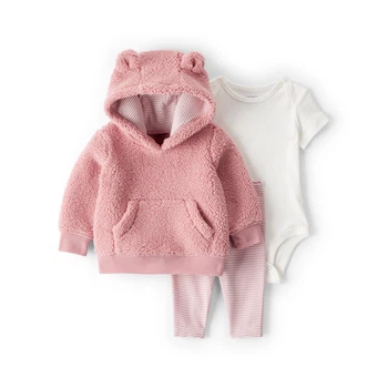 Комплект Carter's 3в1 боді, худі, штани для дівчинки 55-61 см (1U039510_3M)
