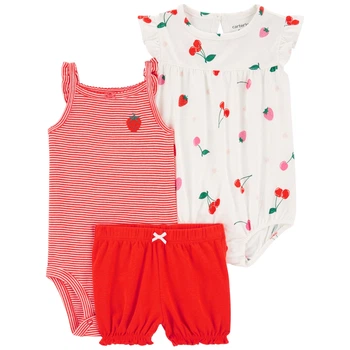 Комплект Carter's 3в1 боді пісочник шорти для дівчинки 81-86 см (1Q469610_24M)
