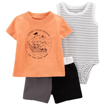Комплект Carter's футболка, боді та шорти для хлопчика 61-69 см (1O955310_6M)