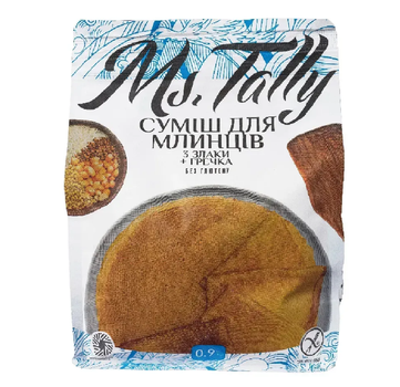 Смесь для блинов 3 злака + гречка без глютена 900 г, TM Ms.Tally