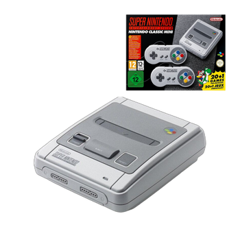Консоль Nintendo SNES Classic Mini CLV-301 Europe Light Grey + 21 Встроенная Игра + Коробка Без Геймпада Б/У